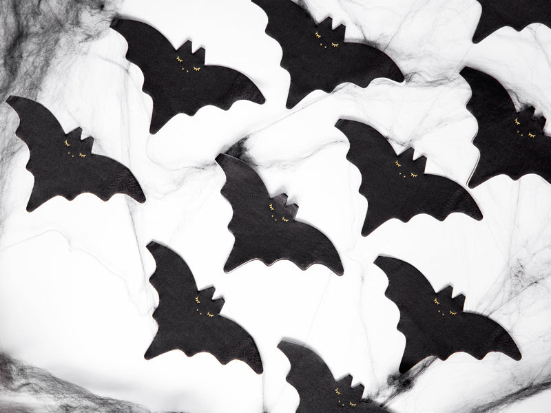 Serviettes de table Halloween Chauve-souris 32cm 20pcs