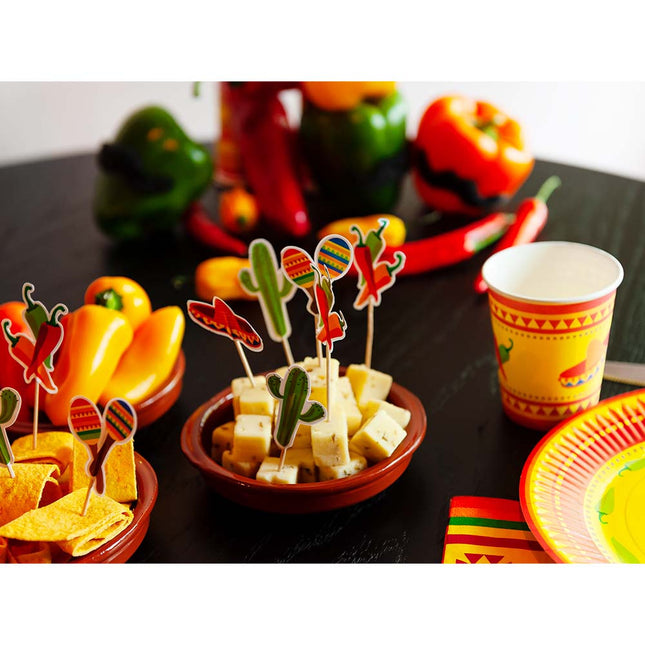 Assiettes Mexique Papier 23cm 10pcs