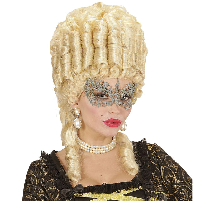 Masque pour les yeux en dentelle couleur ivoire