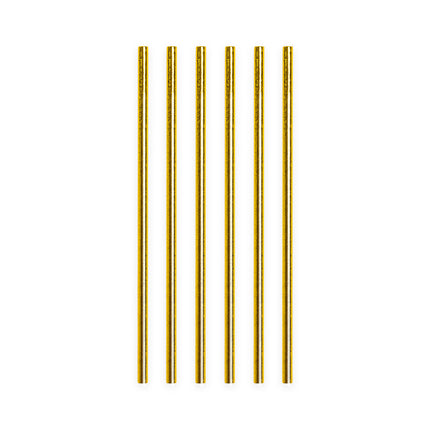 Pailles dorées en papier 19.7cm 20pcs