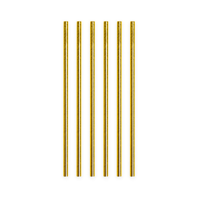 Pailles dorées en papier 19.7cm 20pcs