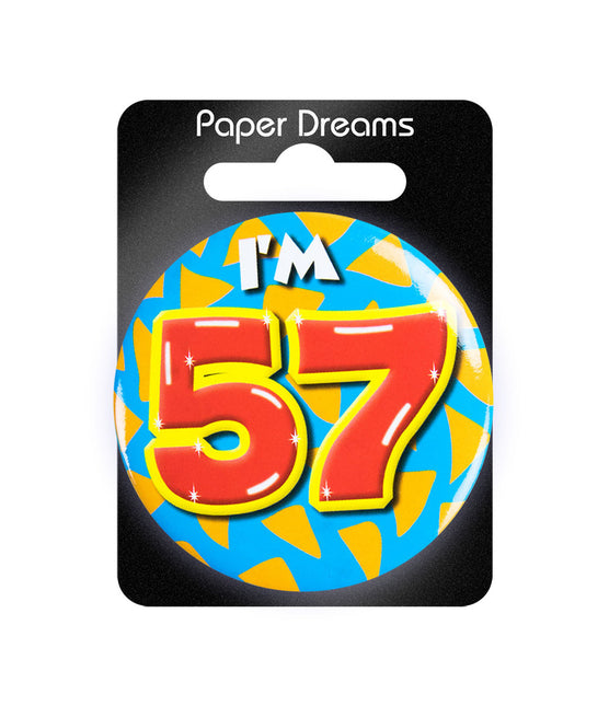 Je suis 57 Bouton 57 ans 5.5cm