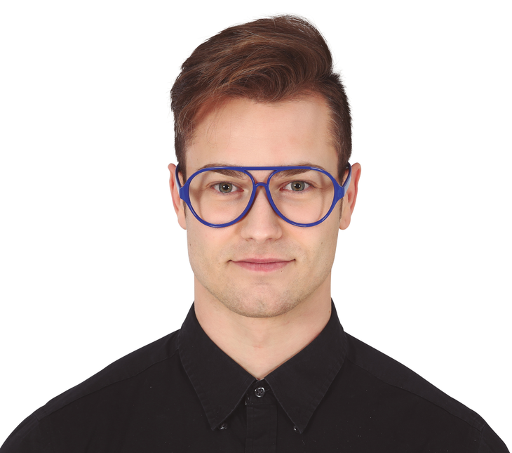 Lunettes bleues sans lunettes