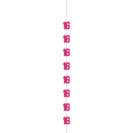 Décoration suspendue 16 ans Rose 1.52m