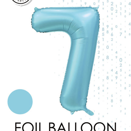 Ballon à figures bleu clair 7 ans Gloss 86cm