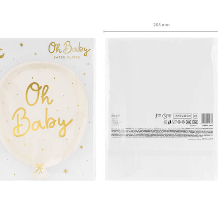 Assiettes Oh Baby 22cm 6pcs