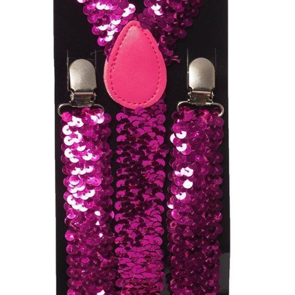 Bretelles à paillettes Fuchsia