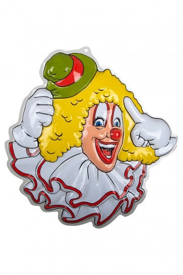 Décoration murale Clown chapeau vert 50cm