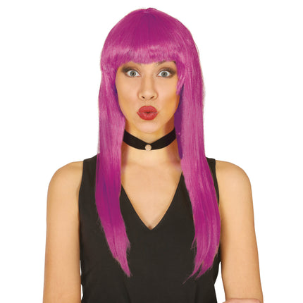 Perruque violette Bangs