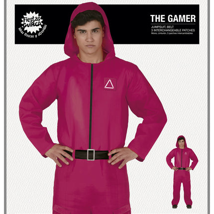 Costume de jeu de calmar garçon rouge