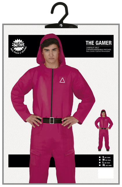 Costume de jeu de calmar garçon rouge
