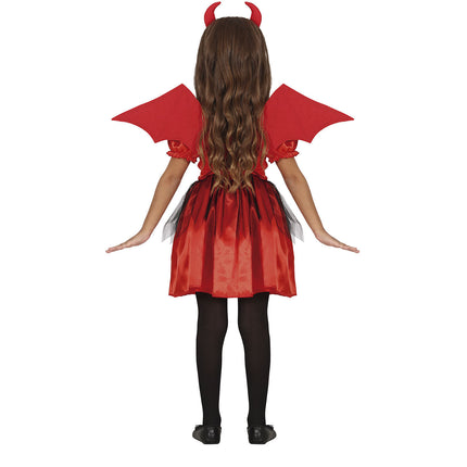 Costume d'Halloween Diable Fille Rouge