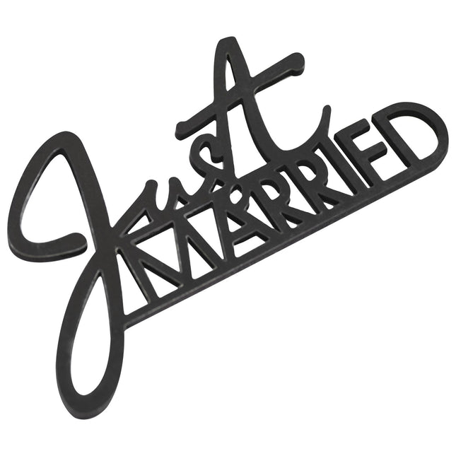 Décoration de table de mariage Just Married Wood 12cm