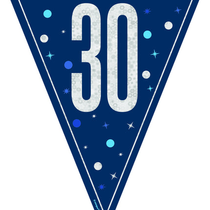 30 ans Guirlande bleue 2.5m