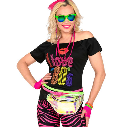 Neon 80S Set d'accessoires rose 5 pièces