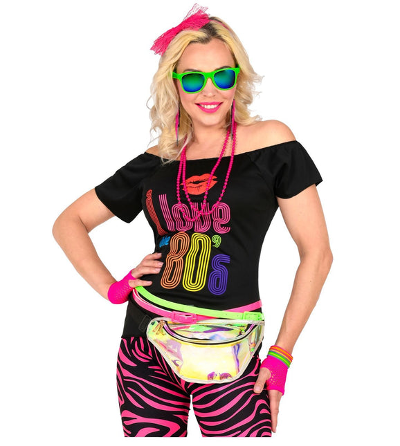 Neon 80S Set d'accessoires rose 5 pièces