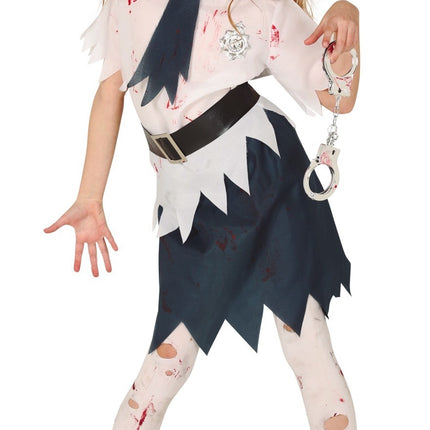 Costume de police zombie fille