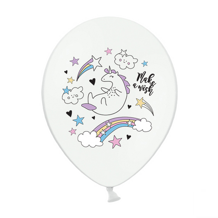 Ballons Licorne Blanc 30cm 6pcs
