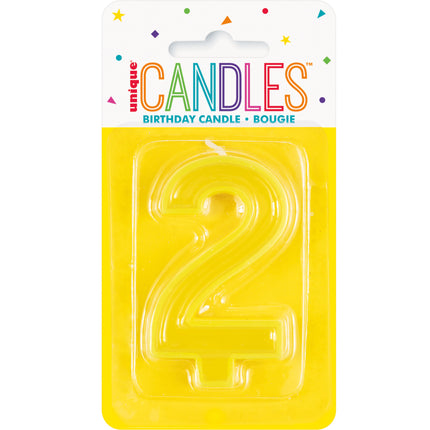 Bougie de 2 ans Jaune