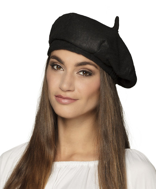 Béret français noir