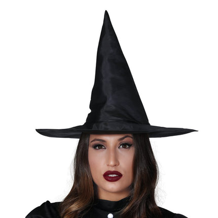 Chapeau de sorcière d'Halloween Noir 45cm