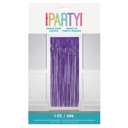 Rideau de porte violet 2m