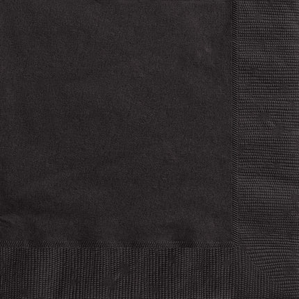 Serviettes de table noires 33cm 50pcs
