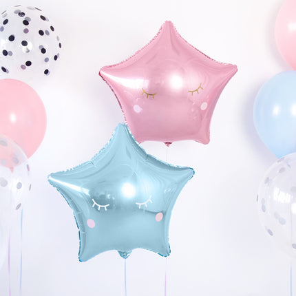 Ballon à l'hélium étoile bleu clair vide 48cm