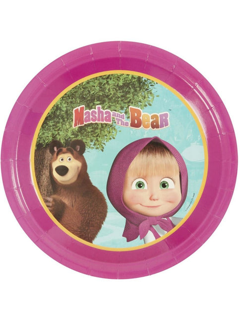 Masha et l'Ours Assiettes en carton 23cm 8pcs
