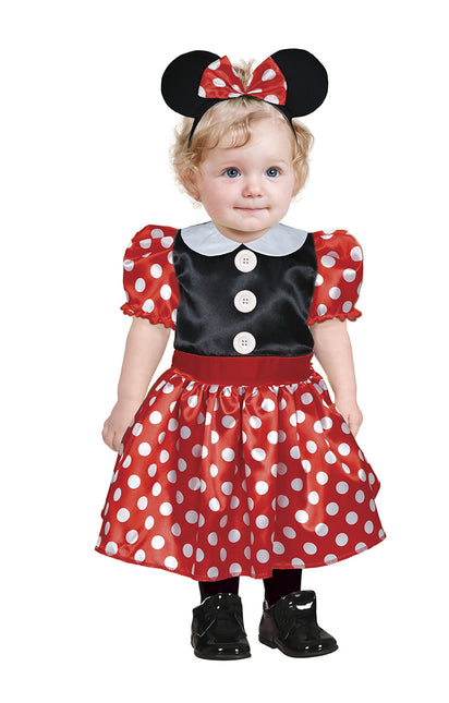 Costume Minnie Mouse Rouge Blanc Bébé