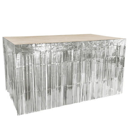 Jupe de table argentée Matallic 3m