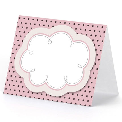 Cartes de table Rose Noir 8.4cm 6pcs