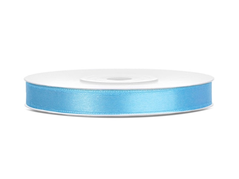 Ruban de satin bleu clair 6mm 25m