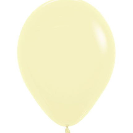 Ballons Pastel Jaune Mat 25cm 100pcs