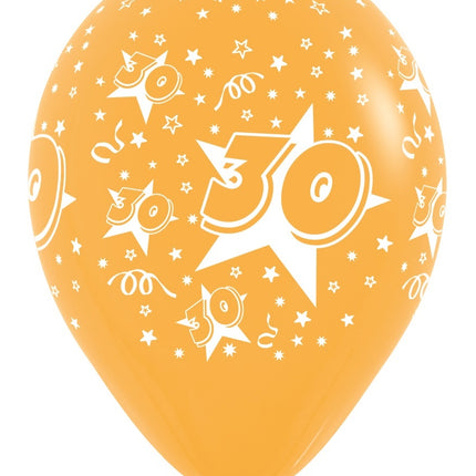Ballons de baudruche Numéro 30 Mix 30cm 25pcs