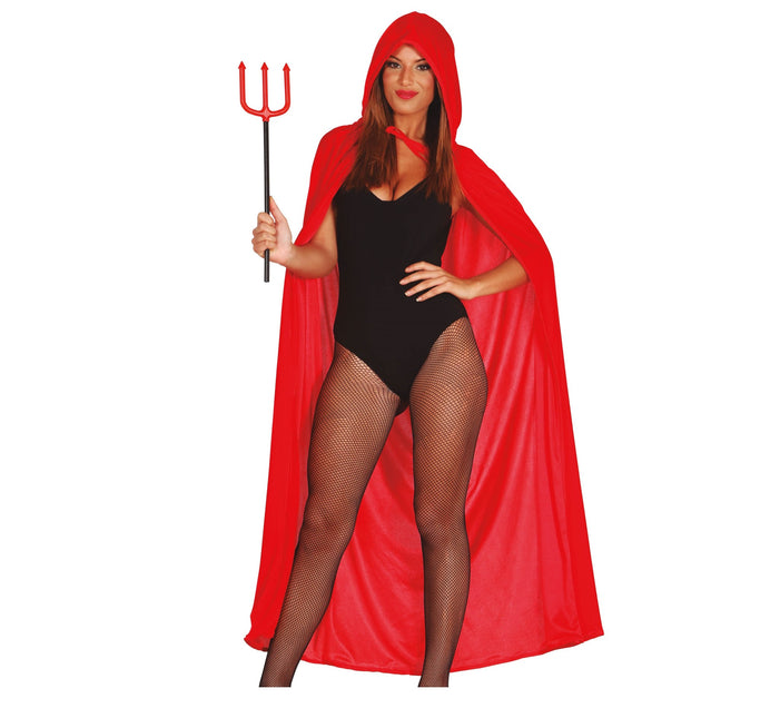 Halloween Cape Hood Rouge 1.3m