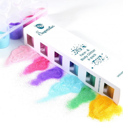 Paillettes colorées Licorne Fine 6pcs