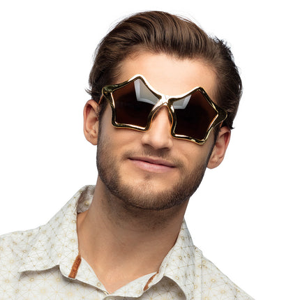 Lunettes dorées Étoile 2pcs