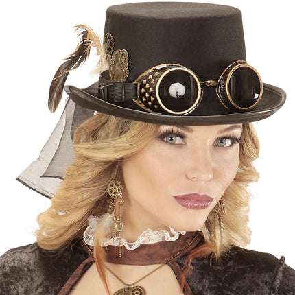 Chapeau lunettes Steampunk