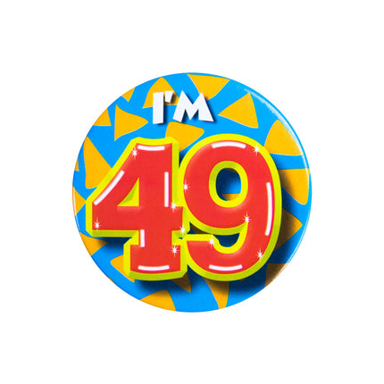 Je suis 49 Bouton 49 ans 5.5cm