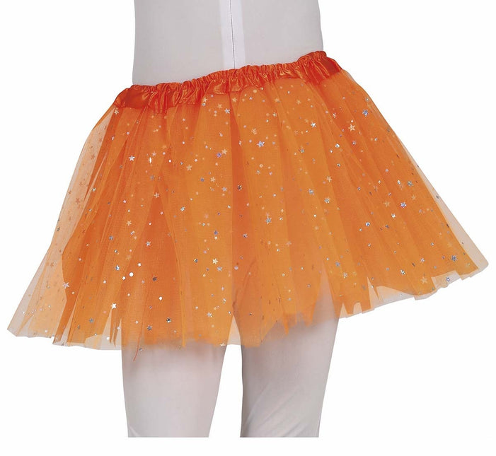 Tutu orange étoiles 30cm