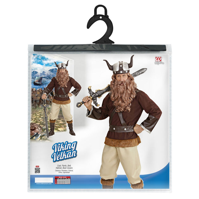 Costume de viking Homme brun