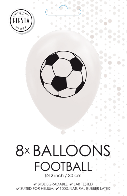 Ballons de football blancs 30.5cm 8pcs