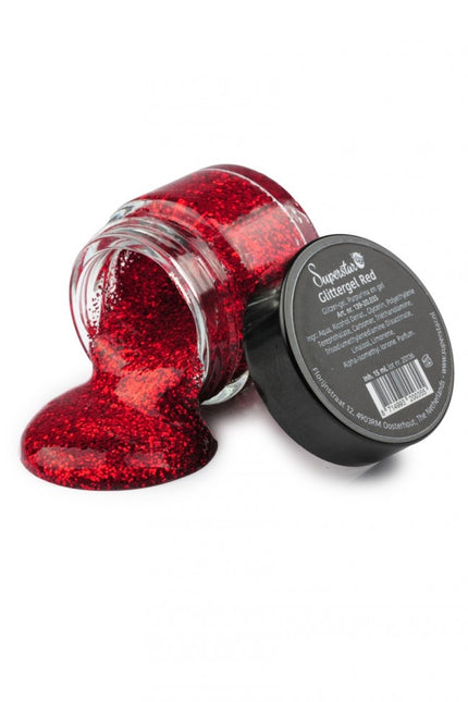 Gel pailleté rouge