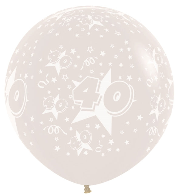 Ballons de baudruche Nombre 40 Clair 91cm 2pcs