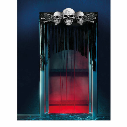 Rideau de porte Halloween Squelette