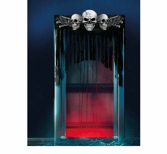 Rideau de porte Halloween Squelette