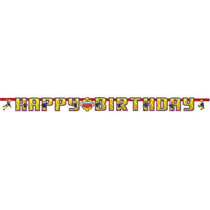 Décoration de guirlande de lettres de Sam le pompier 1,8 m
