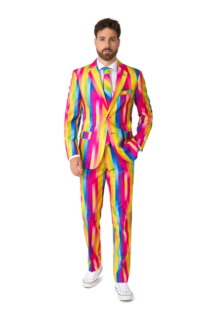 Costume à rayures arc-en-ciel Hommes <tc>OppoSuits</tc>