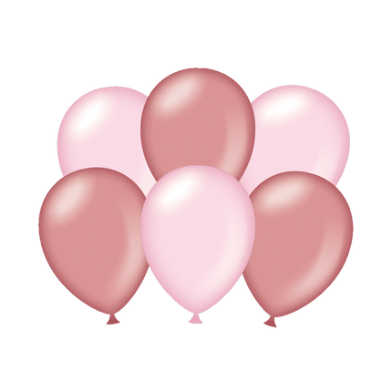 Ballons roses métallisés 30cm 6pcs
